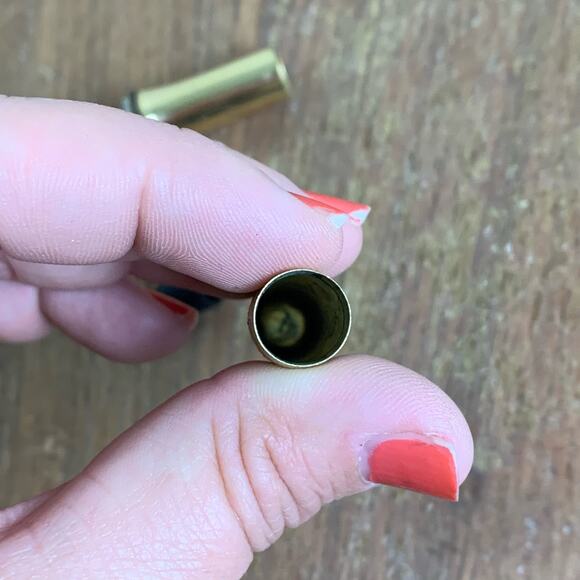 Vintage Parnes Feinstein Brass Pearl‎ Rhinestone Cherry Spice Perfume Pen EMPTY - Picture 3 of 10